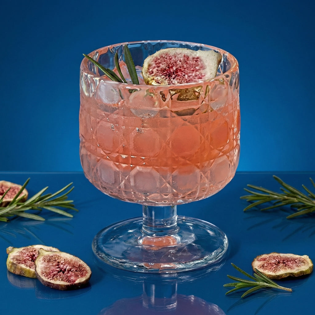 Vintage Embossed Stemmed Glass Cup